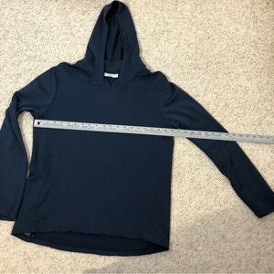 Olivers Apparel Lightweight Dark Blue Merino Wool Hoodie